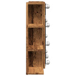 ZNTS Mirror Cabinet with LED Old Wood 70x16.5x60 cm 857003