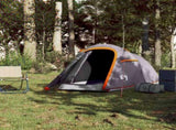 Camping Tent Tunnel 2-Person Grey and Orange Waterproof 94606
