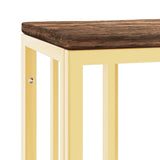Console Table Gold Stainless Steel and Solid Wood Reclaimed 350038