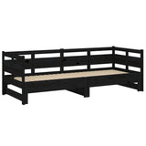 Pull-out Day Bed without Mattress Black 2x cm 820326