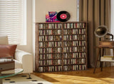 16-Compartment Media Shelf - Rustic Brown T3398P423534