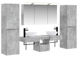 Bathroom Furniture Set 6 pcs Concrete Grey 3407178