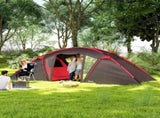 4-6 Man Family Camping Tent w/ 2 Bedrooms and a Living Room, Waterproof Tunnel Tent w/ Sewn In T3398P349063