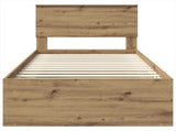 Bed Frame Artisian Oak 100 x 200 cm Engineered wood 3407921