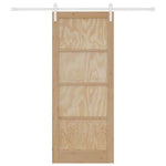 Sliding Door Manual Natural and white 86 x 211 cm 3333260