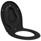 Toilet Seat Black 47 x 37 x 4 cm Duroplast 42002352