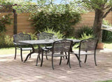Garden Dining Set 5 pcs Black Aluminium 3334661