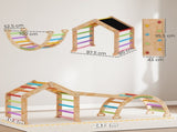 9 in 1 Toddler Climbing Frame with Ramp, Slide, Arch, Ladder, Blackboard for 18-48 Months T3398P422179