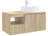 Bathroom Furniture Set 2 pcs Sonoma Oak Engineered Wood 3404076