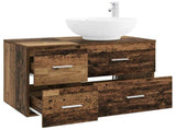 Bathroom Furniture Set 2 pcs Old Wood Engineered Wood 3403998