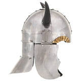 Fantasy Viking Helmet LARP Silver Steel 286205