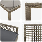 Garden Dining Set 5 pcs Grey Poly rattan 3334872