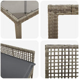 Garden Dining Set 7 pcs Grey Poly rattan 3334875