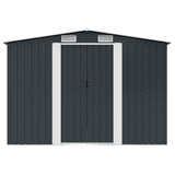 Garden Storage Shed Anthracite Steel 257x205x178 cm 47030