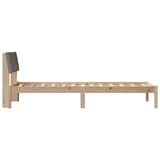 Bed frame Brown and taupe 75 x 190 cm Solid pine wood 878582
