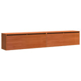 Wall Cabinet with Shelf Wall-mounted Wax Brown Solid Pine Wood 869862