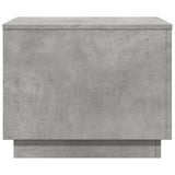 Coffee Table with LED Lights Concrete Grey 50x50x40 cm 839871