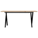 Coffee Table X-Frame 90x40x45 cm Solid Wood Pine and Steel 3282686
