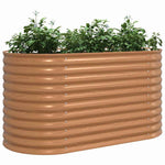 Garden Raised Bed Brown 160 x 80 x 81 cm Steel 42011328