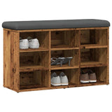 Shoe Bench Old Wood 82x32x50 cm Engineered Wood 857623