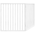 ZNTS Dog Gate Foldable 2 Panels White 160 cm Poplar Wood 352186