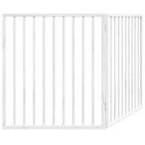 ZNTS Dog Gate Foldable 2 Panels White 160 cm Poplar Wood 352186