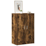 Shoe Cabinet Smoked Oak 60x35x92 cm Engineered Wood 816011