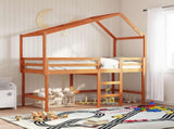 Loft Bed Frame Wax Brown 90 x 190 cm Solid Pine Wood 3422747