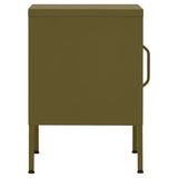 Nightstands 2 pcs Olive Green 35x35x51 cm Steel 3095205