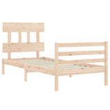 Bed Frame without Mattress 90x200 cm Solid Wood 3195141