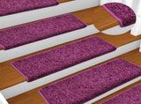 Stair Mats 30 pcs 65x21x4 cm Violet Rectangular Edge 3365830