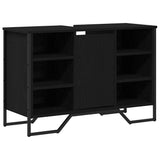 Bathroom Sink Cabinet Black Oak 91 x 35 x 60 cm Engineered wood 869185