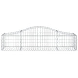 Arched Gabion Baskets 3 pcs 200x50x40/60 cm Galvanised Iron 3145578