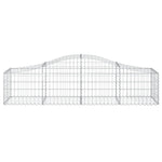 Arched Gabion Baskets 10 pcs 200x50x40/60 cm Galvanised Iron 3145585