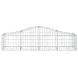 Arched Gabion Baskets 10 pcs 200x50x40/60 cm Galvanised Iron 3145585