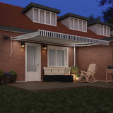 Manual Retractable Awning with LED Anthracite&White 450x300 cm 3215786