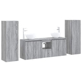 Bathroom Furniture Set 5 pcs Grey Sonoma 33 x 34.5 x 100 cm 3405989