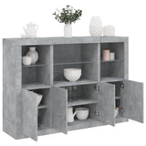 Sideboards with LED Lights 3 pcs Concrete Grey Engineered Wood 3209110