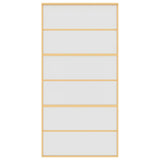 Sliding Door Gold 102.5x205 cm Frosted ESG Glass and Aluminium 155165