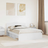 Bed Frame with Headboard White 160 x 200 cm Solid Pine Wood 3412871