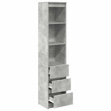 Highboard Concrete Grey 37.5x35x180 cm Engineered Wood 861664