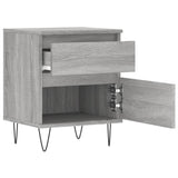 Bedside Cabinets 2 pcs Grey Sonoma 40x35x50 cm Engineered Wood 830681