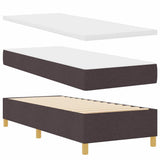 Box Spring Bed with Headboard Dark brown 80 x 200 cm Fabric 3339654