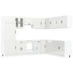 ZNTS 14 Piece Kitchen Cabinet Set Lucca Gloss White Engineered Wood 3314983