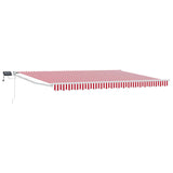 Manual Retractable Awning with LEDs Red and White 4.5 x 3 m 3419312