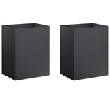 Garden Planter 2 pcs Black 40 x 30 x 40 cm Cold-rolled Steel 8005471