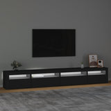 TV Cabinet with LED Lights Black 270x35x40 cm 3152747