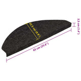 Stair Mats Self-adhesive 20 pcs Anthracite 65x22.5x3.5 cm 3365901