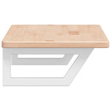 Basin Shelf Wall Mounted Steel and Solid Wood Oak 3302330