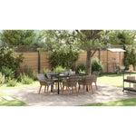 Garden Dining Set with Cushion 7 pcs Grey Poly Rattan 3261688